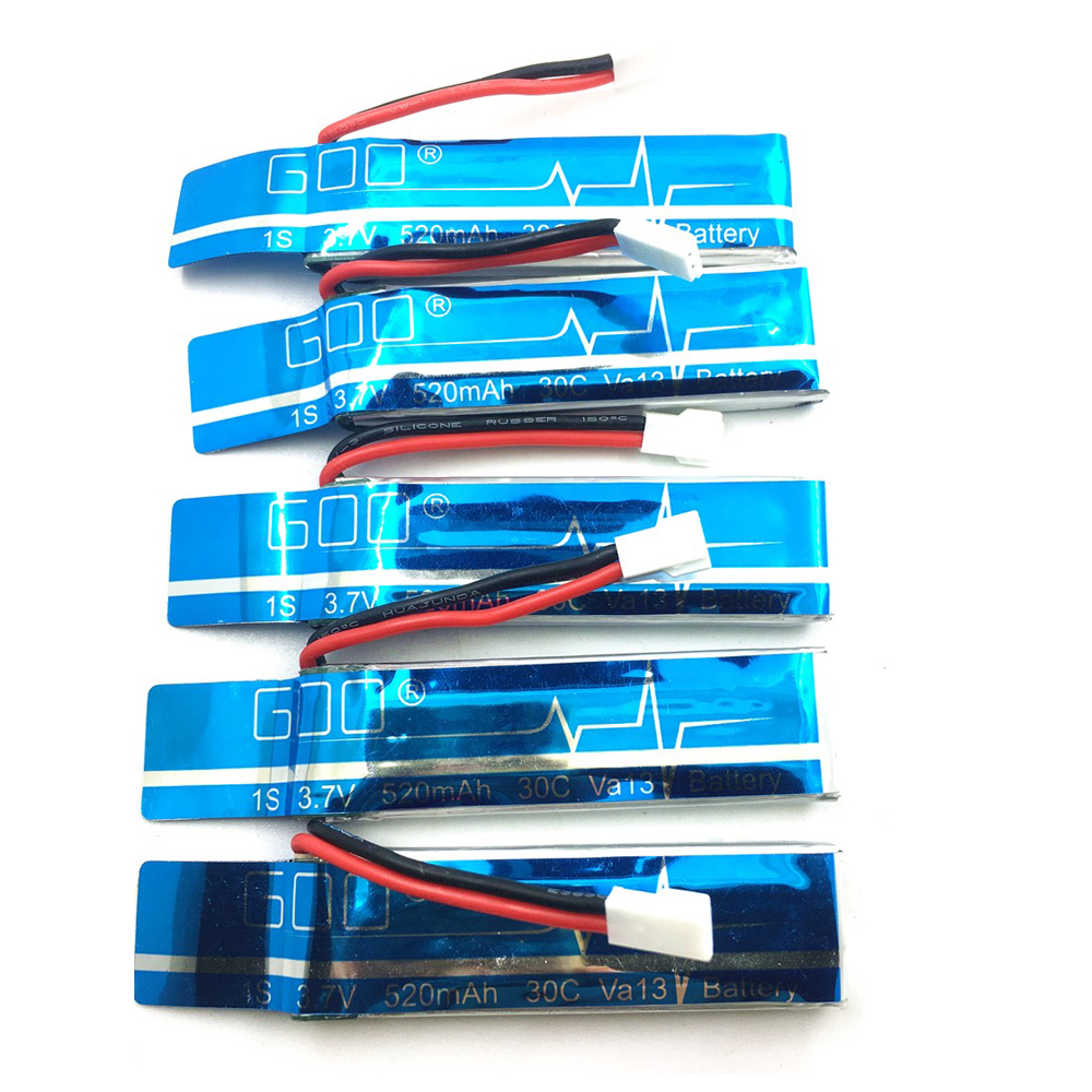 Rc Helicopter Coaxial - 5 Buah 3.7V 520MAh 30C Baterai
