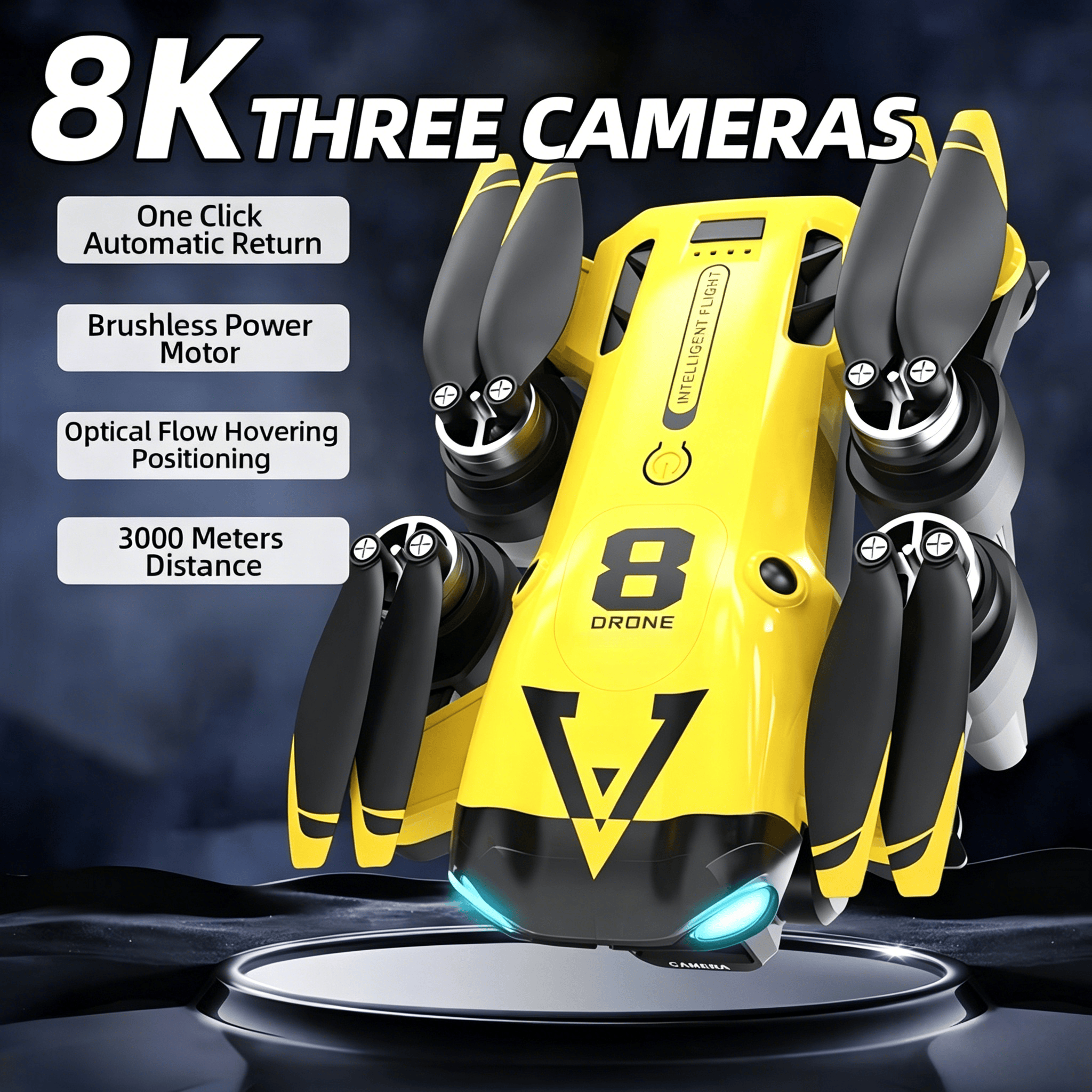 Rc Helicopter Case - Quadcopter Baru dengan Tiga Kamera, Penentuan