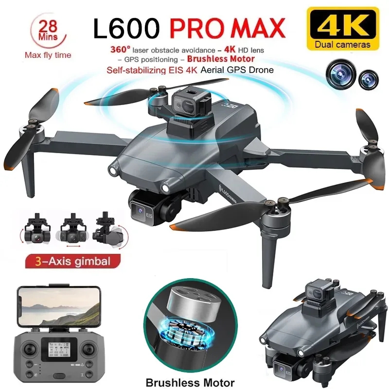 Rc Helicopter Electric - L600 PRO MAX Drone GPS profesional,
