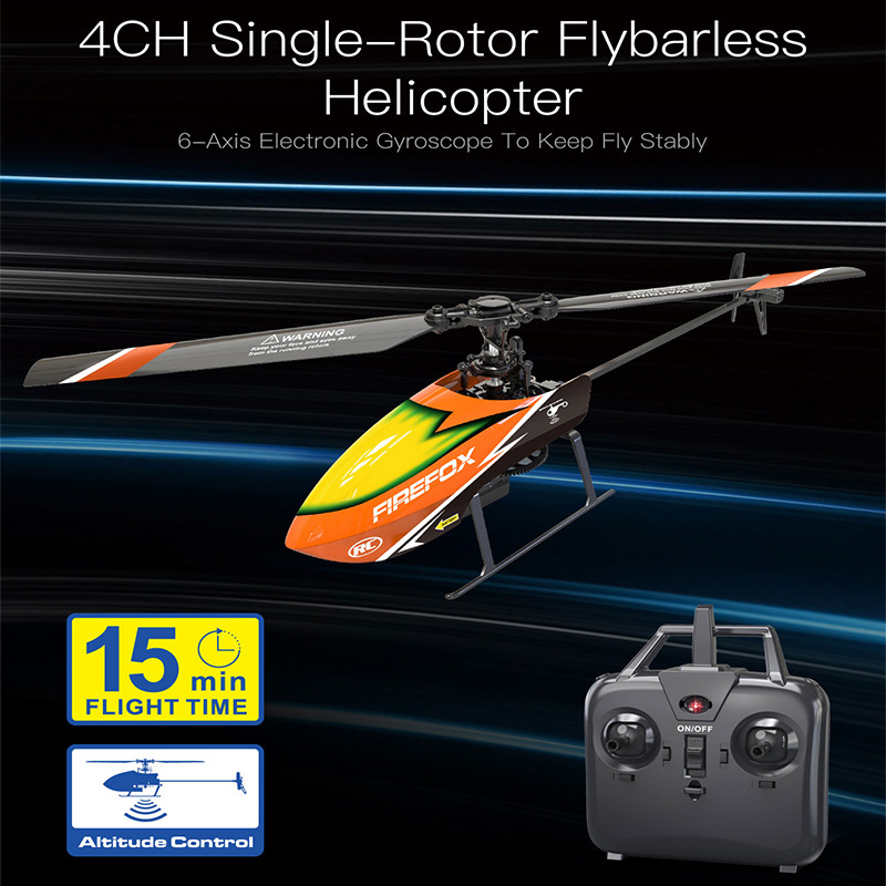 Rc Helicopter Single Rotor - Helikopter RC Single-Rotor Flybarless 4CH 6-Axis