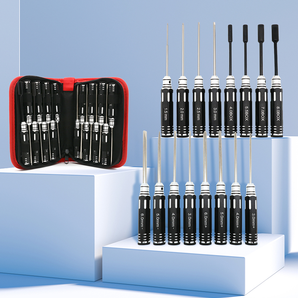 Rc Helicopter Tool Kit - Set obeng Hex-16 buah obeng Hex