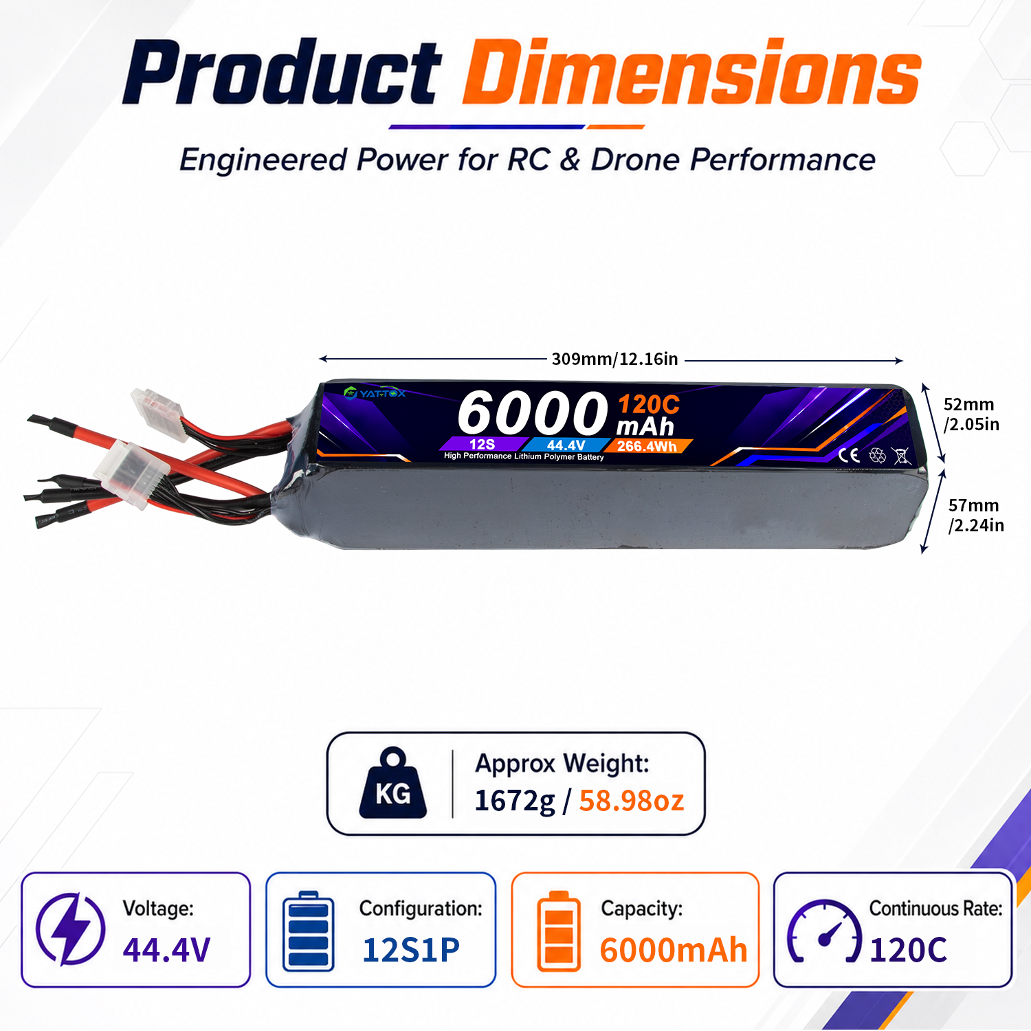 Baterai LiPo Stick Yattox 12S  - Rc Helicopter Large ulasan dan harga