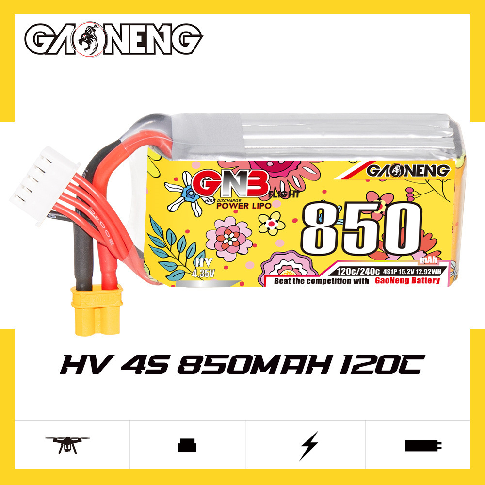 Baterai Lipo GNB 4S 15.2V 850m - Rc Helicopter Charger ulasan dan harga