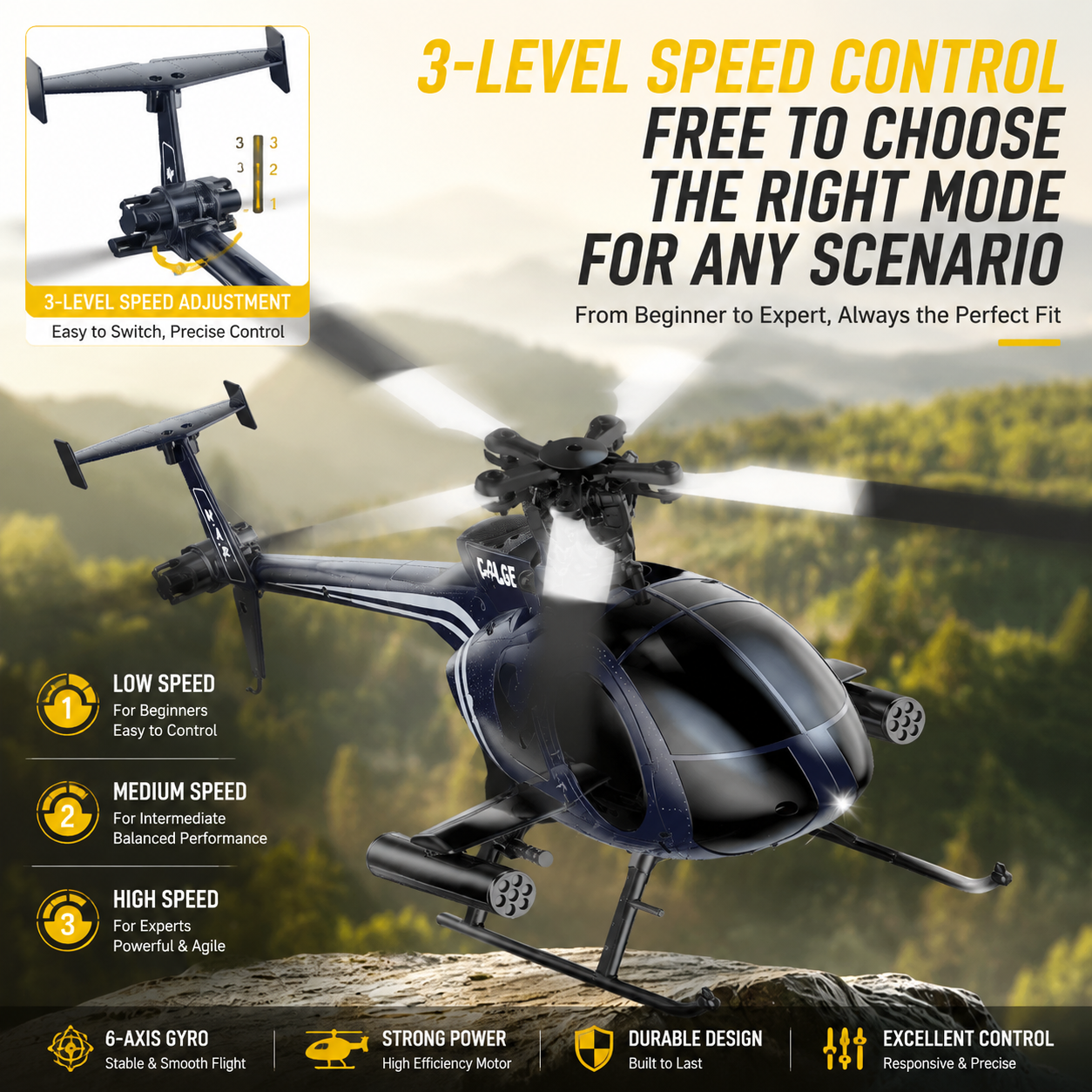 Helikopter RC K300 6CH Motor B - Rc Helicopter Large ulasan dan harga