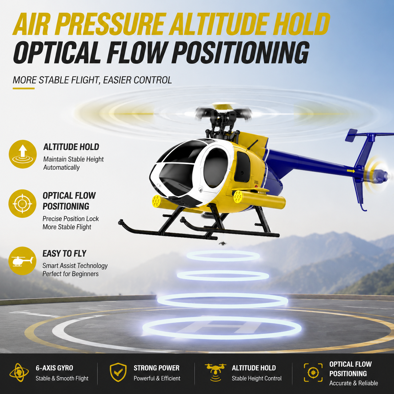 Helikopter RC K300 6CH Motor B - Rc Helicopter Large ulasan dan harga