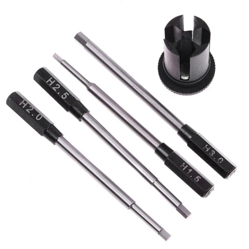 Set Obeng Hex 4-in-1 1.5-4.0mm - Rc Helicopter Tool Kit ulasan dan harga