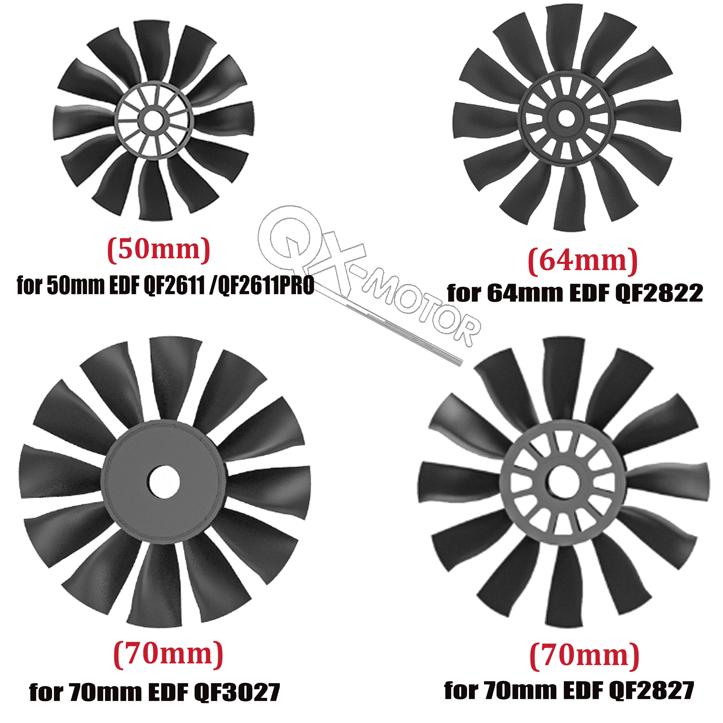 QX-MOTOR 12Blades CW CCW 70mm  - Rc Helicopter Blade ulasan dan harga