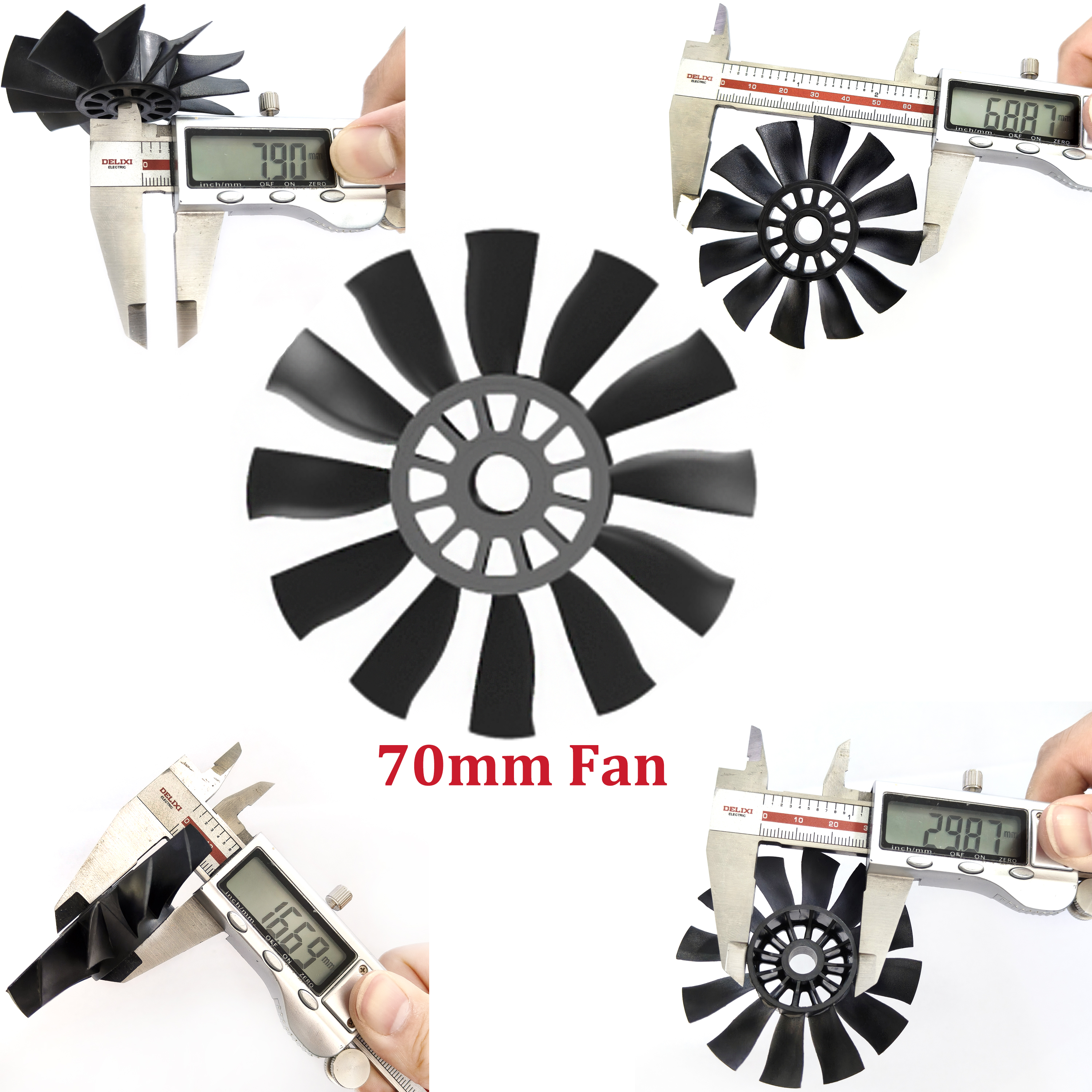QX-MOTOR 12Blades CW CCW 70mm  - Rc Helicopter Blade ulasan dan harga