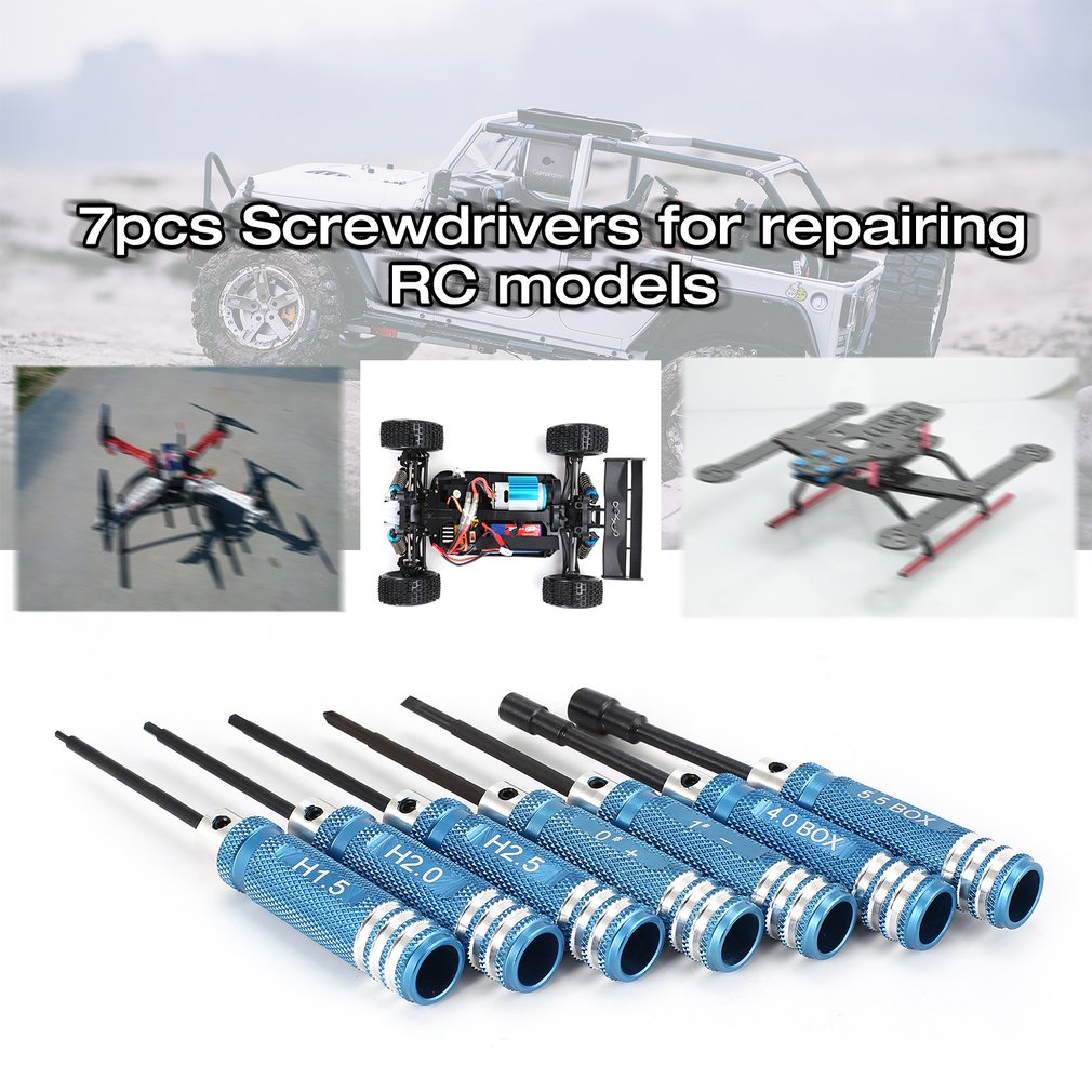 YSIDO 7 buah 1.5 2.0 2.5mm obe - Rc Helicopter Tool Kit ulasan dan harga