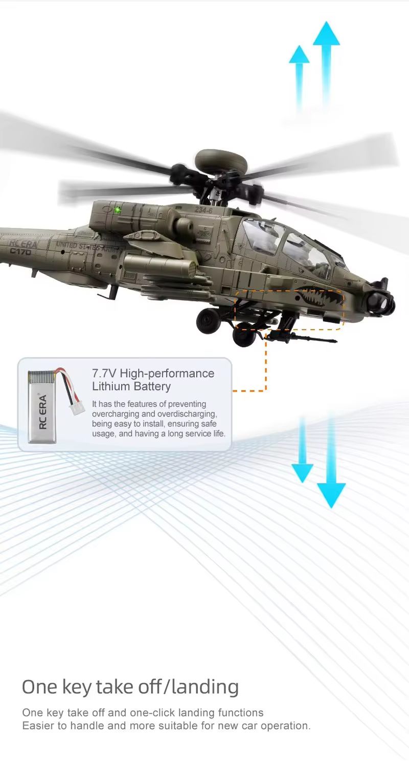 Helikopter Rc Era Ah 64d Apach - Rc Helicopter Single Rotor ulasan dan harga